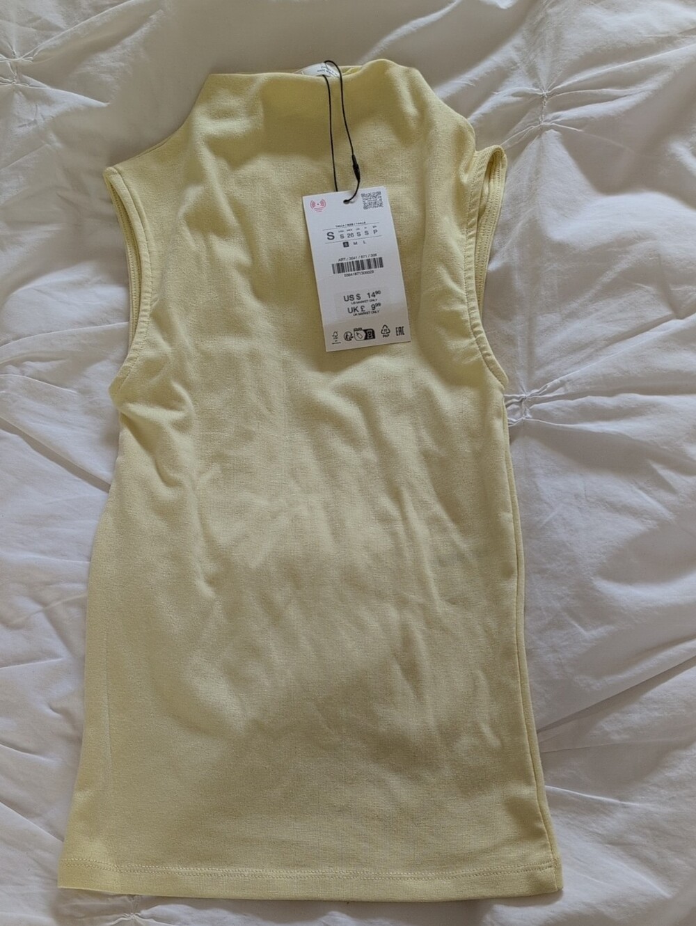 Sleeveless Ribbed Tank Top - Butter Yellow